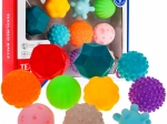 Set van 10 rubberen sensorische ballen voor kinderen vanaf 6 maanden en volwassenen – antistressspeelgoed