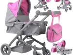 Multifunctionele 4-in-1 poppenwagen met gondel