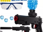 Elektrische gelblaster met waterparels en schuimpijltjes