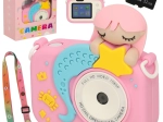 Roze digitale kindercamera met zeemeerminmotief