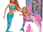 Steffi Love Mermaid Friends – set van zeemeerminpoppen Steffi en Evi met dolfijn en kam