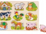 Goki houten puzzel met geluiden van huisdieren