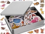 Set koelkastmagneten – dieren, 40 stuks met metalen etui