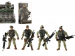 Militaire actiefiguur met wapen 10 cm in plastic doosje