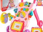 Loopwagen met bord en sleuteltjes roze