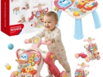 WOOPIE Baby educatieve loopwagen, loopfiets, step en activiteitentafel 4-in-1