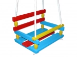 Kleurige houten schommel met omheining