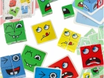 Montessori logicaspel met veranderende gezichten – emotieblokjes en kaarten