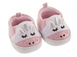 schoentjes voor pop Antonio Juan – roze sneakers met een eenhoorn
