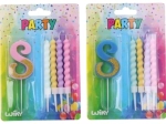 Feestkaars cijfer 8 met 4 kaarsen