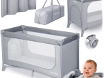Ricokids reisbedje met matras en tas, grijs