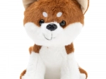 Pluchen hond Shiba Inu bruin-wit 20 cm