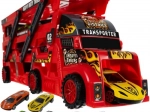 Autotransporter met lanceerder en 6 metalen autootjes