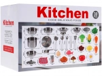 Kinderkeukenset met roestvrijstalen pannen en accessoires 30 stuks