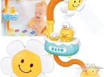 Kinder badspeelgoed – bloemen douche met eendje