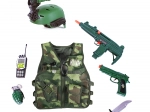 Militaire set voor kinderen met vest en accessoires