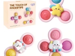 WOOPIE kinderkosmische spinner pop-it sensorisch speelgoed roze, set van 3 stuks