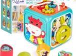 WOOPIE interactieve sensorische Montessori-kubus 6-in-1 met vormenstoof