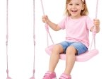 KRUZZEL kunststofschommel voor kinderen, roze