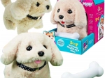 Woopie interactieve pluchen hond met bot (bichon of golden retriever)