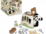 Kinder dierenartsenset 2-in-1 met pluche panda en draagkooi