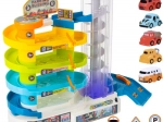 Interactieve parkeergarage met lift en spiraalvormige ramp voor kinderen