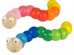 Bigjigs Toys kleurrijke houten worm - blauw