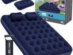 Bestway velours luchtbed Queen 203 × 152 cm met pomp en kussens