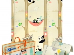 Grote opvouwbare XPE schuim speel- en leermat 120 × 180 cm – panda dieren