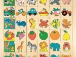 Woody – wijs toe wat waar hoort 6×6 – houten insteekpuzzel