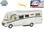 Kids Globe Traffic caravan CARTHAGO 16 cm met verlichting en terugtrekmotor