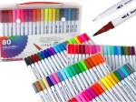 Set van dubbele stiften 80 stuks in kleurrijke organizer