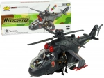 Helikopter met enorme vleugels en lichteffecten