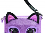 Interactieve polshandtas PURSE PETS Purdy Purrfect – paarse kat met LED-ogen