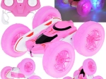 RC stuntauto 360° met verlichte wielen – roze FLORID Rolling