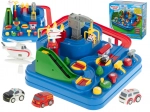 Interactieve racebaan met obstakels en parkeren
