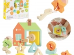 Classic World Montessori houten kralen rijgen sleutels en deuren 11 stuks