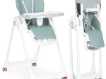 Kinder-eetstoel met verstelbare hoogte, dubbele tray en eco-leren bekleding ECOTOYS – groen