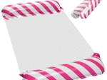 Opblaasbare waterhangmat roze-wit