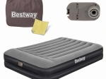 Bestway tweepersoons luchtmatras met ingebouwde elektrische pomp en kussen 203 × 152 × 46 cm