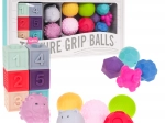 Sensorische set van foam voor kinderen 6m+ – ballen, blokken en diertjes, 16 stuks