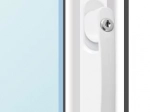 Raamkruk met sleutelslot – wit