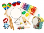 Muziekset met 10 kinderinstrumenten met rugzak ECOTOYS