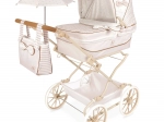 Opvouwbare poppenwagen REBORN Verona met parasol en accessoires, hoogte duwbeugel 65–90 cm
