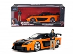 Snel en Furious modelauto 1997 Mazda RX-7 met figuur Han Lue