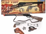 Cowboyset – geweer, revolver, handboeien en sheriffster voor knalkurkjes