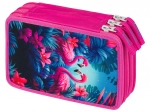 Driedelige school etui Flamingo's