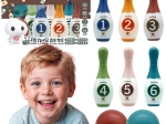 Kinderkleurige bowlingpins met nummers WOOPIE
