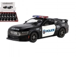 Metalen automodel Ford Mustang Dark Horse Police 2024 1:38 met terugtrekmechanisme, 13 cm