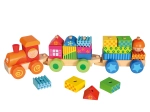 Bino houten treintje met huisjes